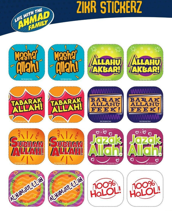 Zikr Stickerz - Ahmad Family & Islamic Adhkar Stickers